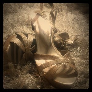 Champaign glitter heels